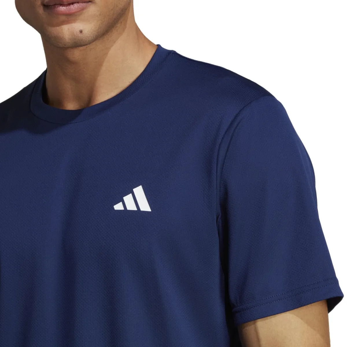 Online T-shirt blu da uomo con logo bianco Essentials Training Uomo Abbigliamento Adidas|T-Shirt Uomo