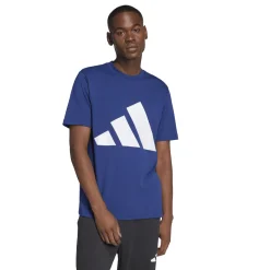 Clearance T-Shirt blu da Uomo con logo frontale stampato Uomo Abbigliamento Adidas|T-Shirt Uomo