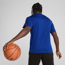 Best T-shirt blu da Uomo in cotone con logo basket Uomo Abbigliamento Puma|T-Shirt Uomo