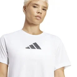 Best T-shirt cropped bianca da Donna con logo frontale Donna Abbigliamento Adidas|T-Shirt Donna