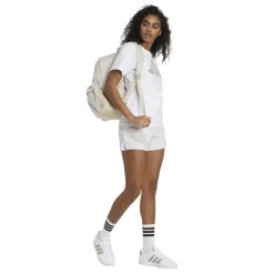 Clearance T-shirt da donna bianca con logo argentato Donna Abbigliamento Adidas|T-Shirt Donna