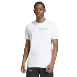 Online T-shirt da Uomo bianca con logo x Mercedes-AMG Petronas F1 Team Uomo Abbigliamento Adidas|T-Shirt Uomo