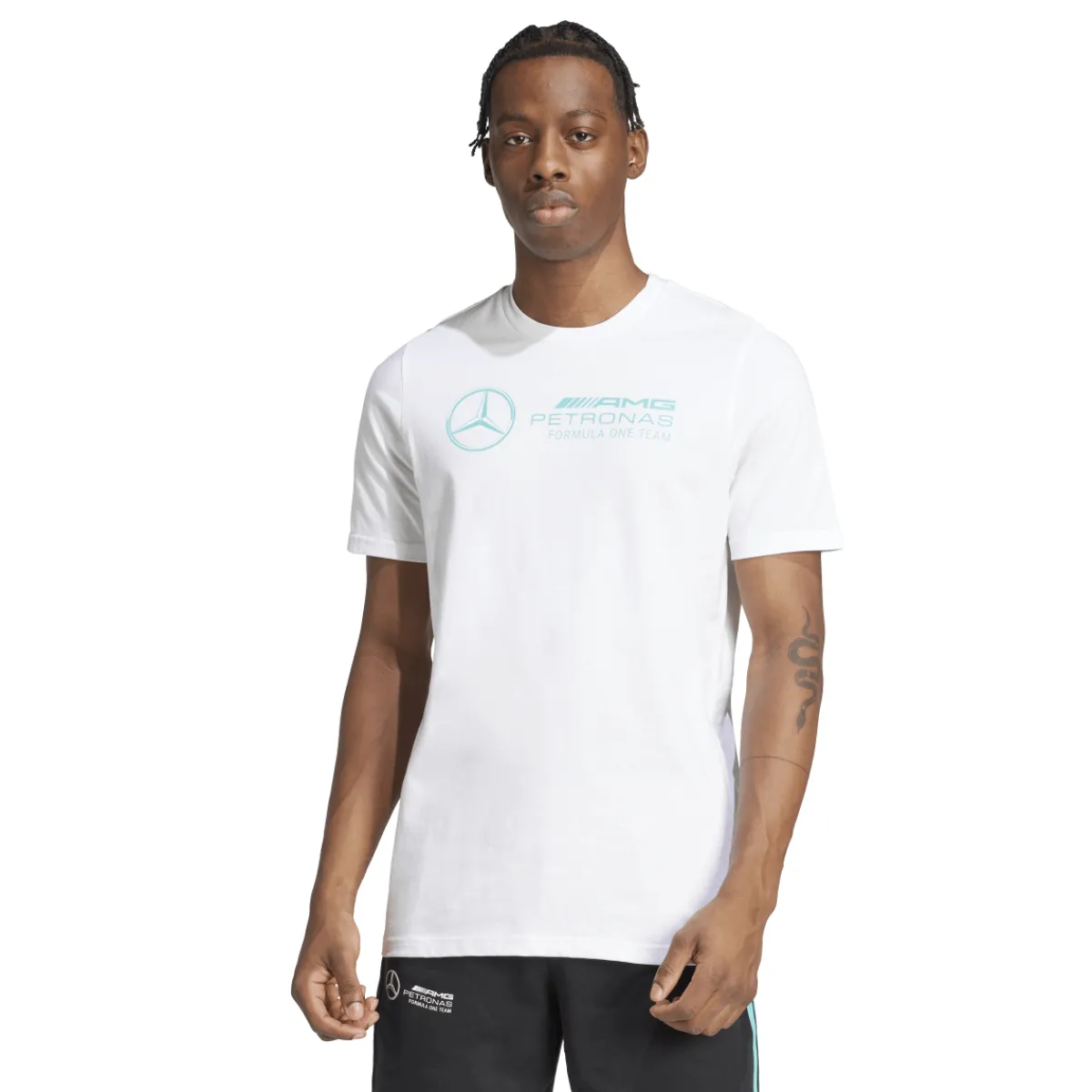 Online T-shirt da Uomo bianca con logo x Mercedes-AMG Petronas F1 Team Uomo Abbigliamento Adidas|T-Shirt Uomo