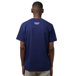 Sale T-shirt da uomo blu navy in cotone con logo Corse Uomo Abbigliamento Ducati|T-Shirt Uomo