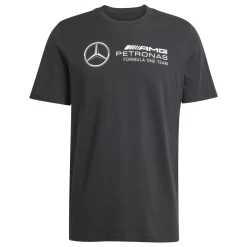 T-shirt da Uomo nera con logo x Mercedes-AMG Petronas F1 Team Uomo Abbigliamento Adidas|T-Shirt Uomo