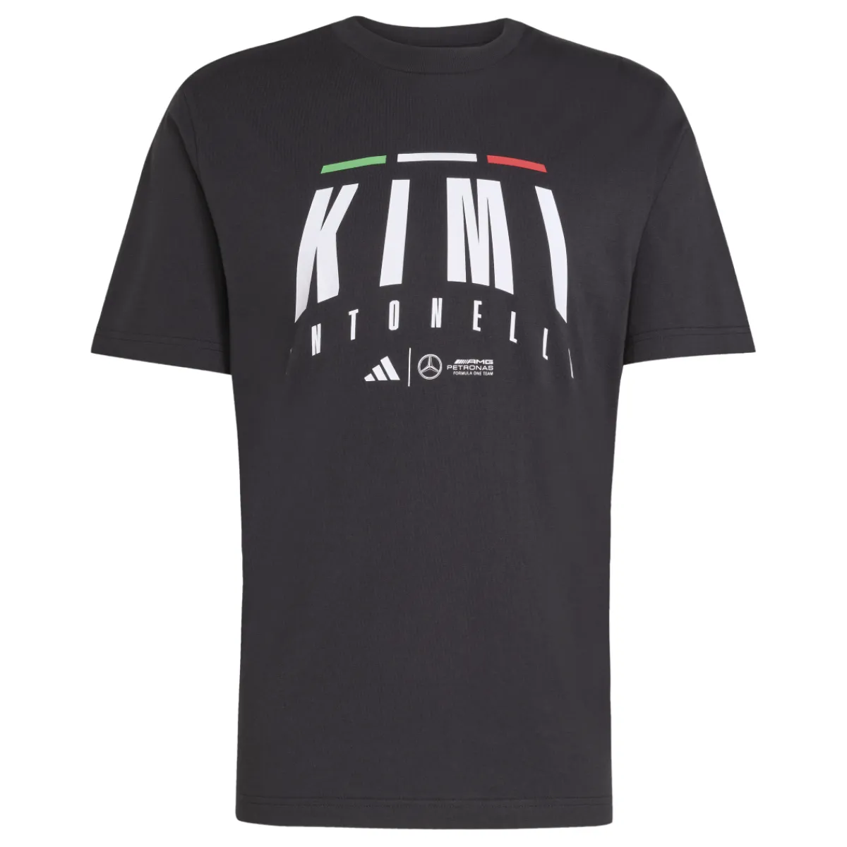 Online T-shirt da Uomo nera con logo x Mercedes-AMG Petronas F1 Team Kimi Antonelli Uomo Abbigliamento Adidas|T-Shirt Uomo