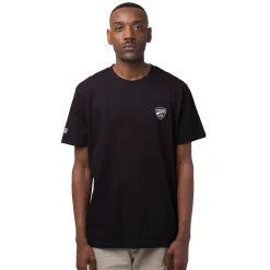 Hot T-shirt da uomo nera in cotone con logo Corse Uomo Abbigliamento Ducati|T-Shirt Uomo