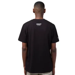 Hot T-shirt da uomo nera in cotone con logo Corse Uomo Abbigliamento Ducati|T-Shirt Uomo