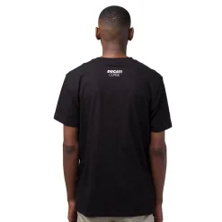 Online T-shirt da uomo nera in cotone con logo Corse Uomo Abbigliamento Ducati|T-Shirt Uomo
