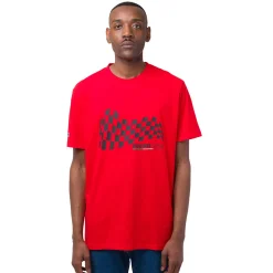 Online T-shirt da uomo rosso in cotone con logo Corse Uomo Abbigliamento Ducati|T-Shirt Uomo
