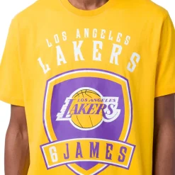T-shirt Gialla da Uomo in Cotone con stampa LA Lakers NBA Uomo Abbigliamento Nba|T-Shirt Uomo