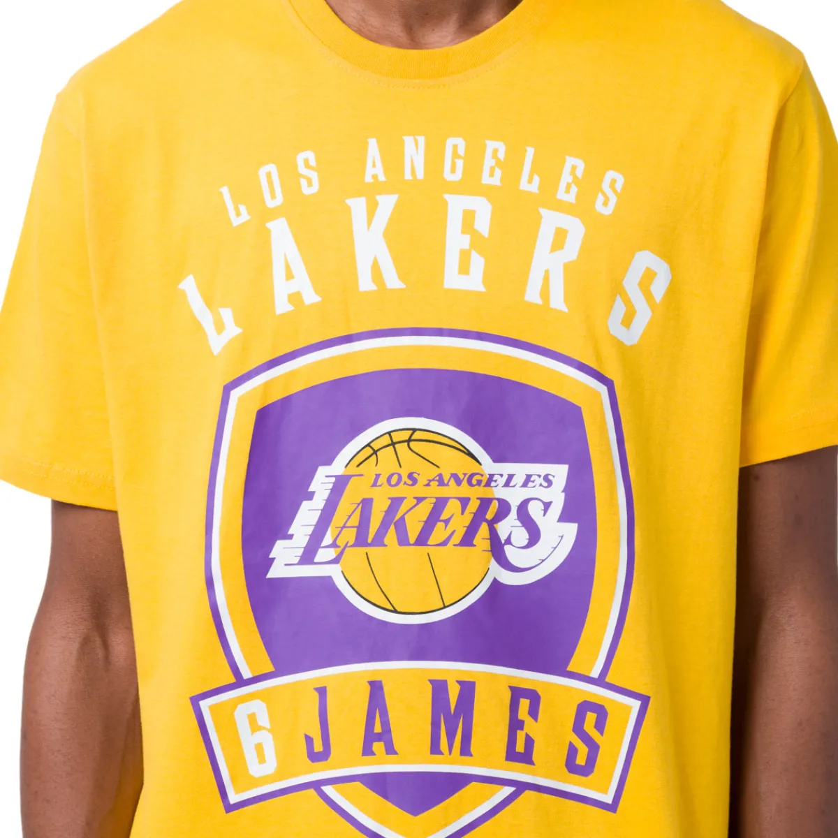 T-shirt Gialla da Uomo in Cotone con stampa LA Lakers NBA Uomo Abbigliamento Nba|T-Shirt Uomo