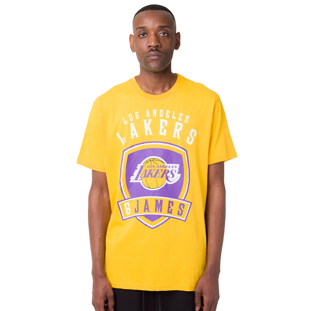 T-shirt Gialla da Uomo in Cotone con stampa LA Lakers NBA Uomo Abbigliamento Nba|T-Shirt Uomo