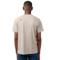 Sale T-shirt girocollo beige da uomo con stampa frontale Scrambler Uomo Abbigliamento Ducati|T-Shirt Uomo