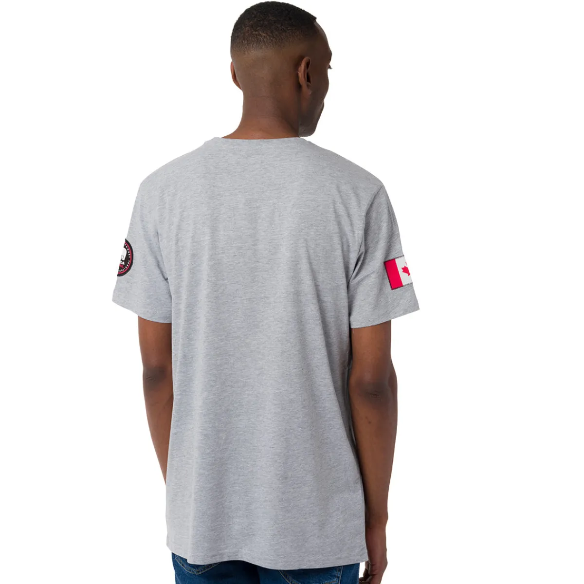 Sale T-Shirt grigia da Uomo con stampa frontale in contrasto Uomo Abbigliamento Canada Trail|T-Shirt Uomo