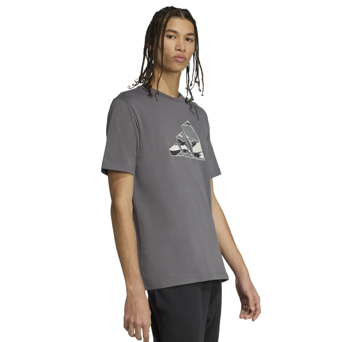 Online T-shirt grigia da Uomo con logo Uomo Abbigliamento Adidas|T-Shirt Uomo