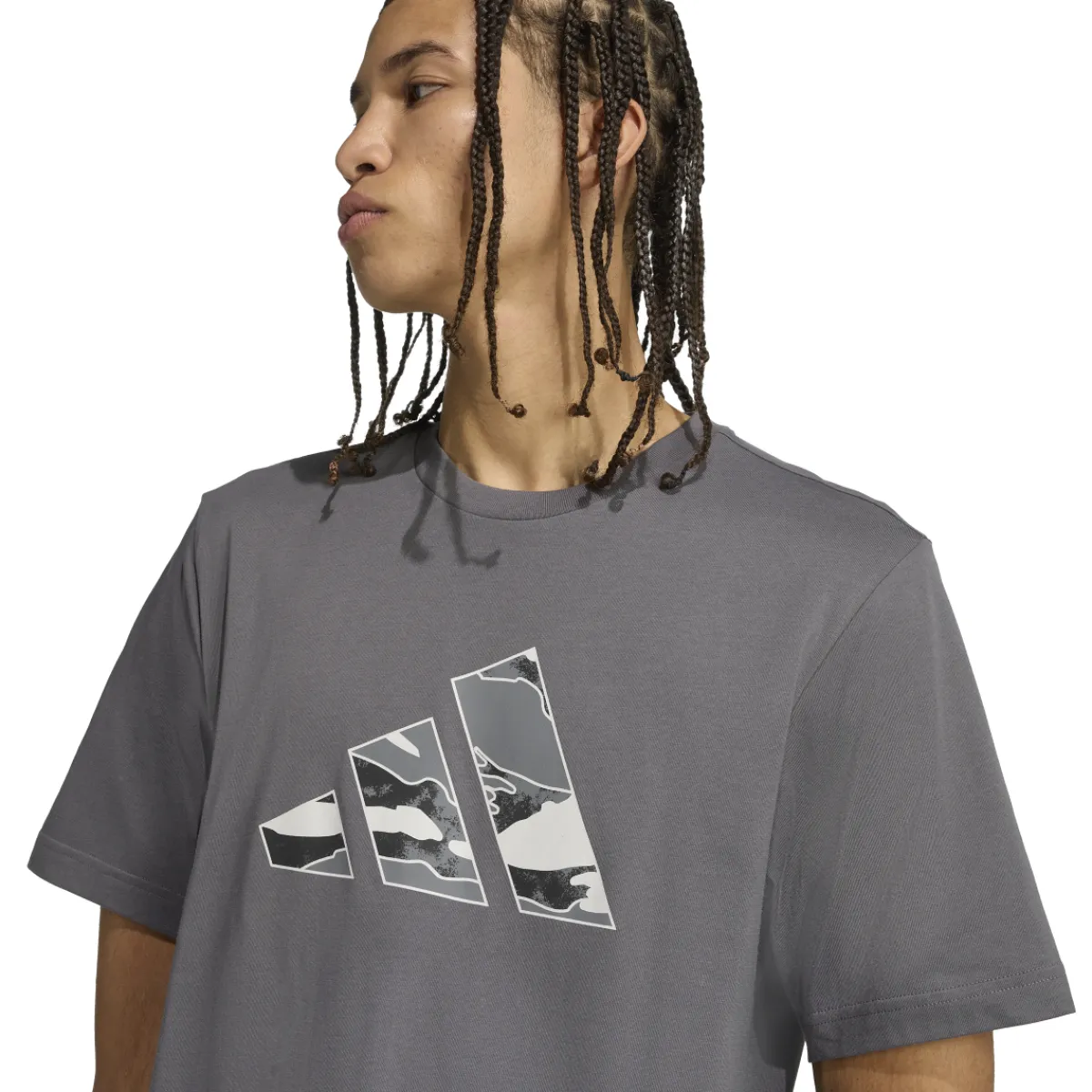 Online T-shirt grigia da Uomo con logo Uomo Abbigliamento Adidas|T-Shirt Uomo