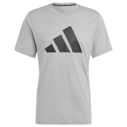 Hot T-shirt grigia da Uomo con logo frontale stampato Uomo Abbigliamento Adidas|T-Shirt Uomo