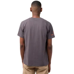 Online T-shirt grigia da uomo in cotone con dettaglio aracione Uomo T-Shirt Uomo|Abbigliamento Sportivo Uomo