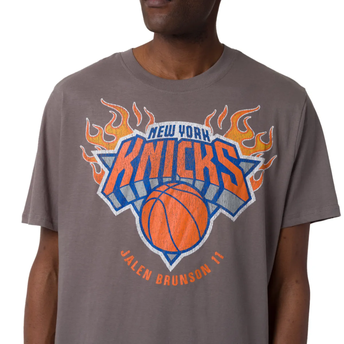 Best T-shirt grigia da Uomo in cotone con stampa NBA Uomo Abbigliamento Nba|T-Shirt Uomo