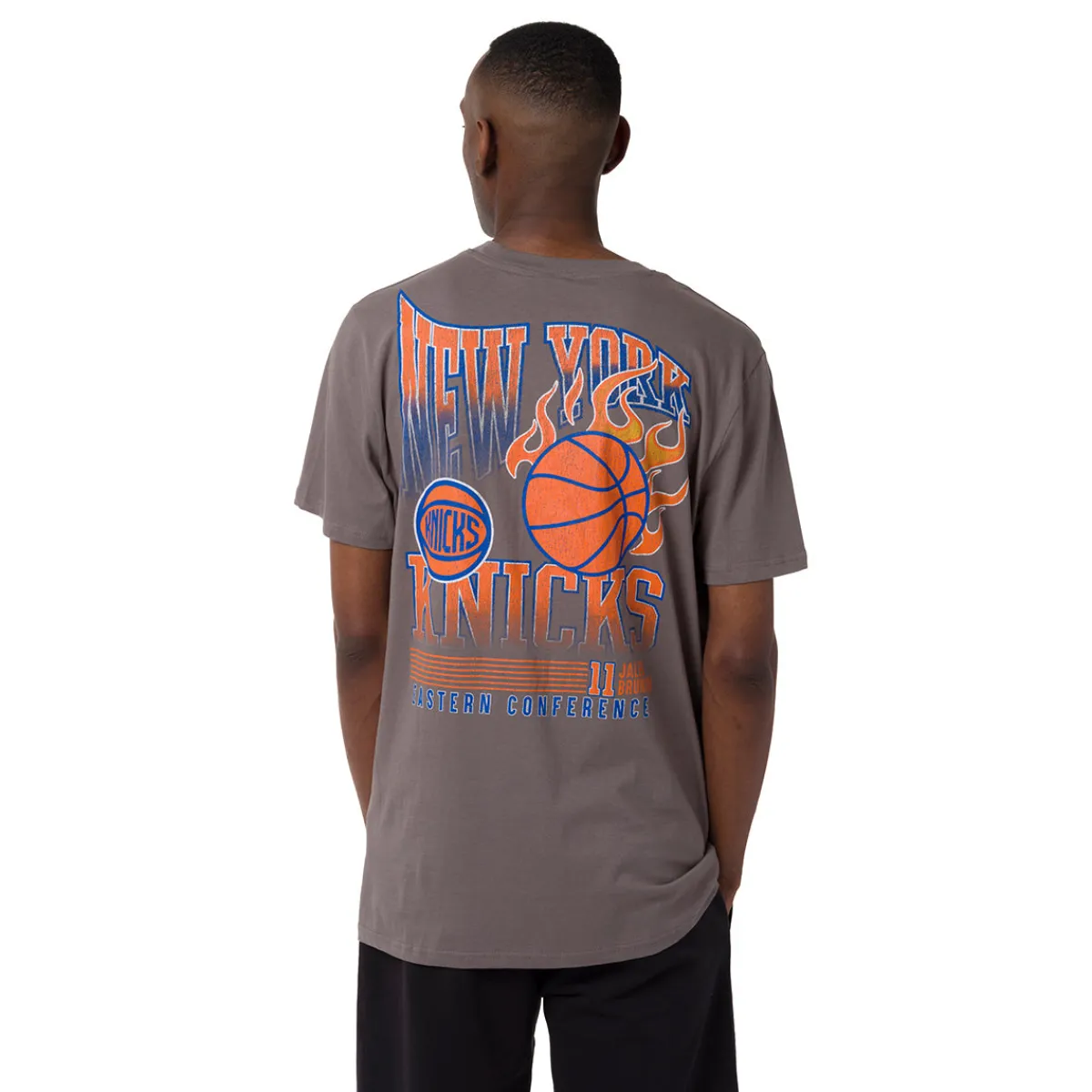 Best T-shirt grigia da Uomo in cotone con stampa NBA Uomo Abbigliamento Nba|T-Shirt Uomo