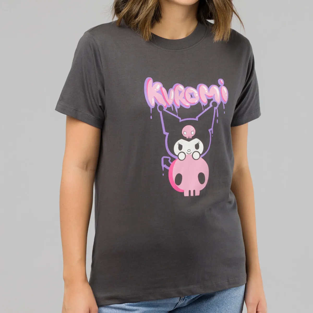 T-shirt grigio scuro da Donna con stampa Donna T-Shirt Donna|Abbigliamento Moda Donna