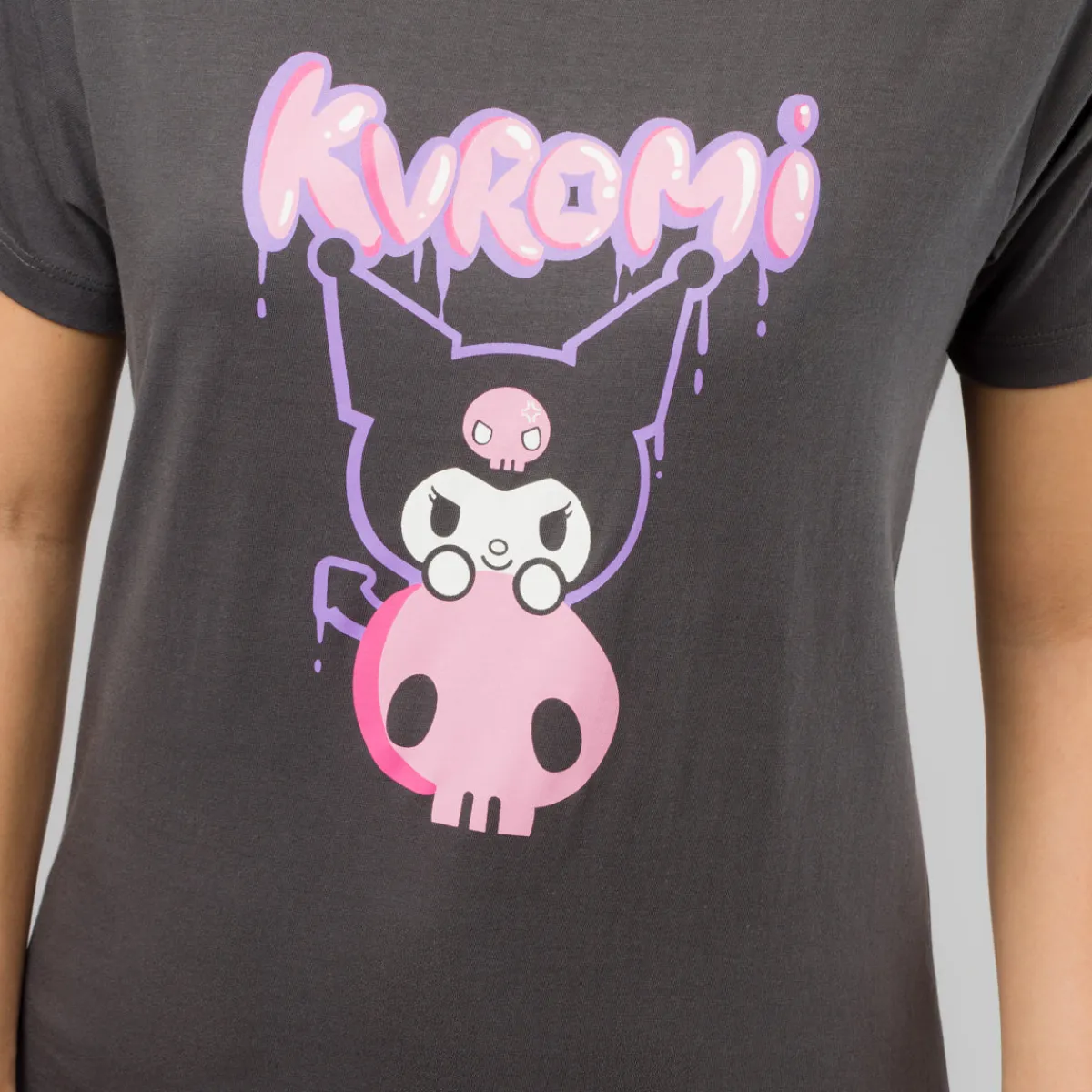 T-shirt grigio scuro da Donna con stampa Donna T-Shirt Donna|Abbigliamento Moda Donna