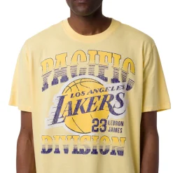 Discount T-shirt in Cotone da Uomo gialla con mega stampa LA Lakers e Lebron James NBA Uomo Abbigliamento Nba|T-Shirt Uomo