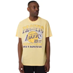 Discount T-shirt in Cotone da Uomo gialla con mega stampa LA Lakers e Lebron James NBA Uomo Abbigliamento Nba|T-Shirt Uomo
