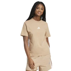 Hot T-shirt marrone da Donna con bande laterali SJ T Donna Abbigliamento Adidas|Abbigliamento Sportivo Donna