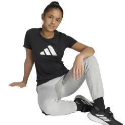 Hot T-shirt nera da Bambina con logo JG GLAM T Bambino Abbigliamento Adidas|T-Shirt Bambino