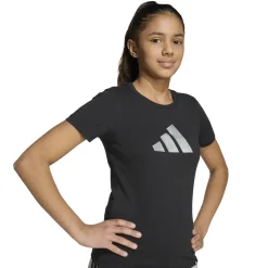 Hot T-shirt nera da Bambina con logo JG GLAM T Bambino Abbigliamento Adidas|T-Shirt Bambino