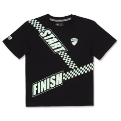 Discount T-shirt nera da bambino con stampa verde e logo Corse Bambino Abbigliamento Ducati|T-Shirt Bambino