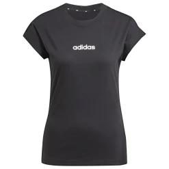 Discount T-shirt nera da Donna con logo minimale Donna Abbigliamento Adidas|T-Shirt Donna