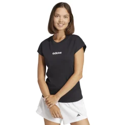 Discount T-shirt nera da Donna con logo minimale Donna Abbigliamento Adidas|T-Shirt Donna