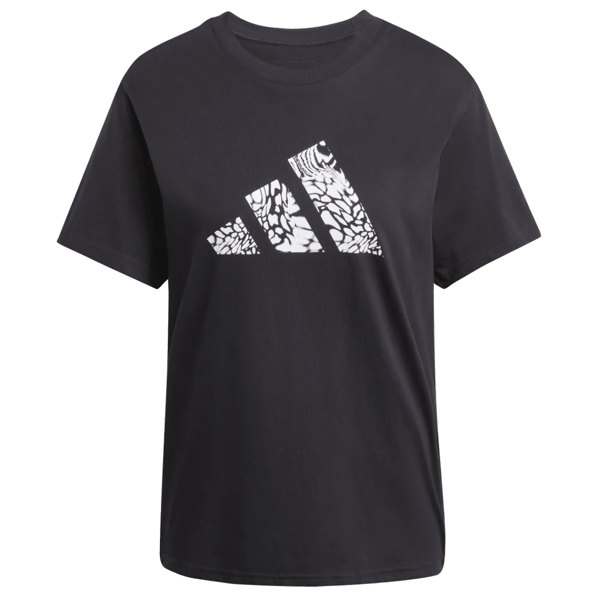 Best T-shirt nera da Donna con logo frontale stampato Donna Abbigliamento Adidas|T-Shirt Donna