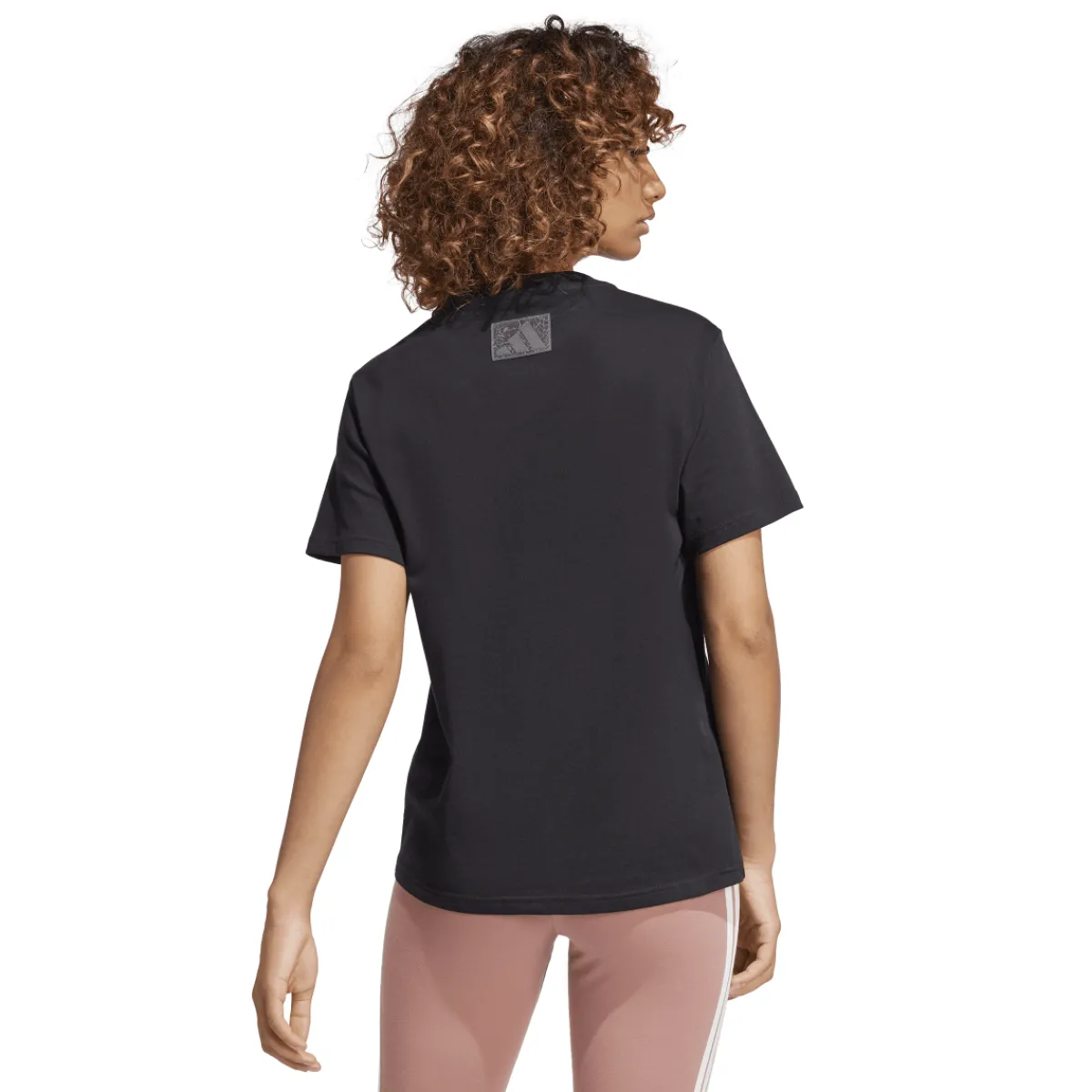 Best T-shirt nera da Donna con logo frontale stampato Donna Abbigliamento Adidas|T-Shirt Donna