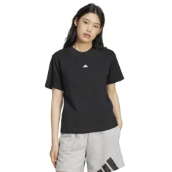 New T-shirt nera da Donna con logo minimal frontale Donna Abbigliamento Adidas|T-Shirt Donna