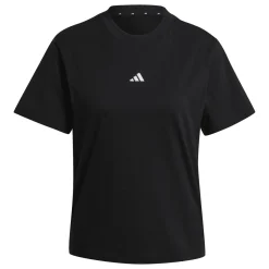 New T-shirt nera da Donna con logo minimal frontale Donna Abbigliamento Adidas|T-Shirt Donna