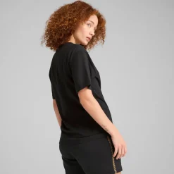 Outlet T-shirt nera da Donna con logo ESS GRAPHIC ANIMAL Donna Abbigliamento Puma|T-Shirt Donna