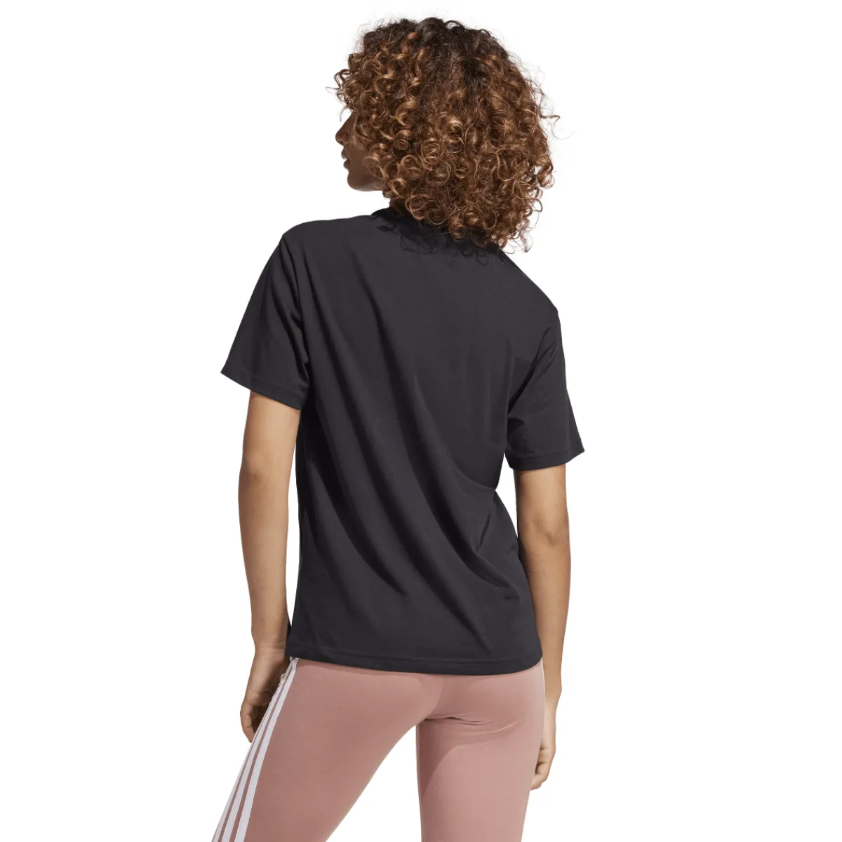 New T-shirt nera da Donna con logo frontale stampato in tono Donna Abbigliamento Adidas|T-Shirt Donna