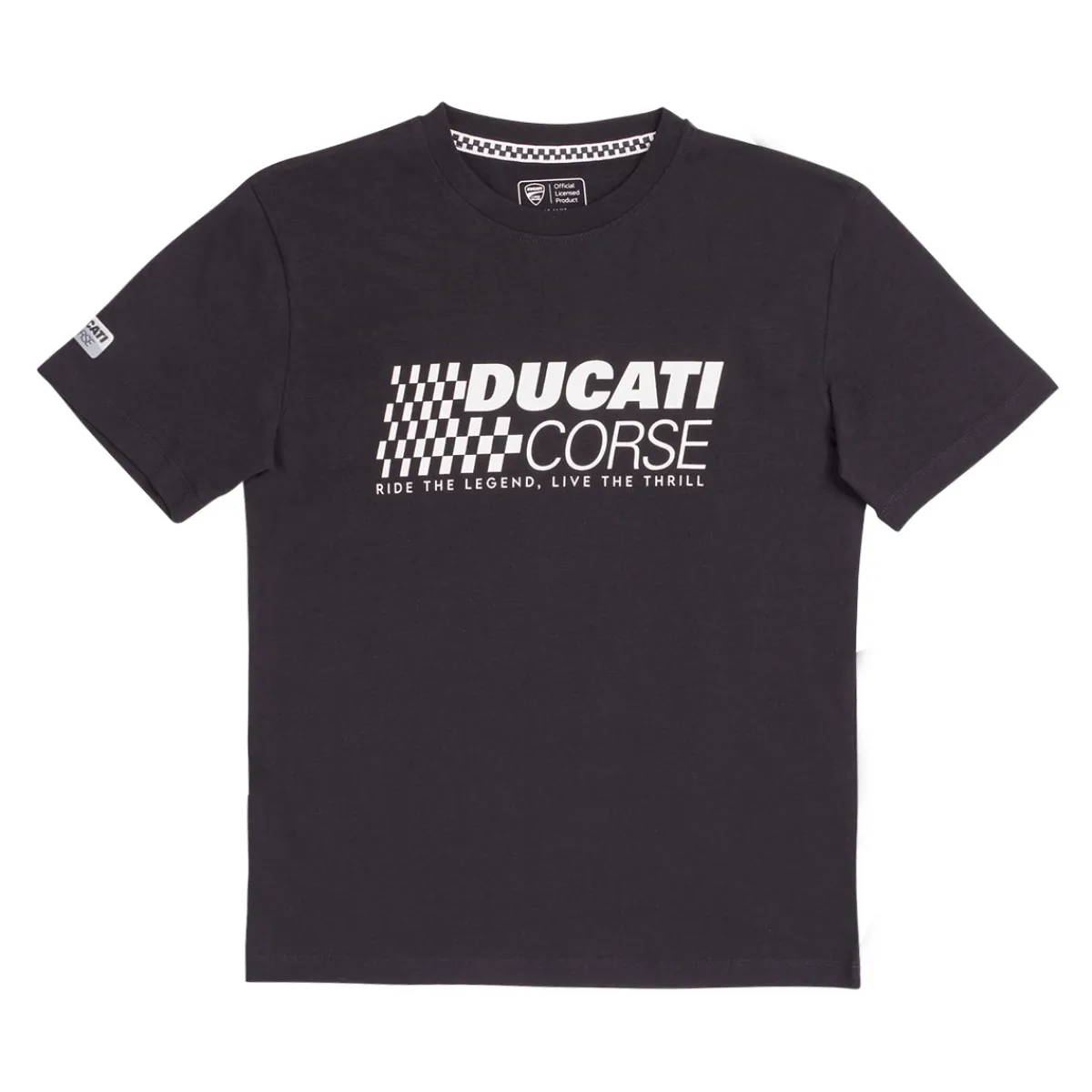 T-shirt nera da Ragazzo con stampa frontale Corse Bambino Abbigliamento Ducati|T-Shirt Bambino