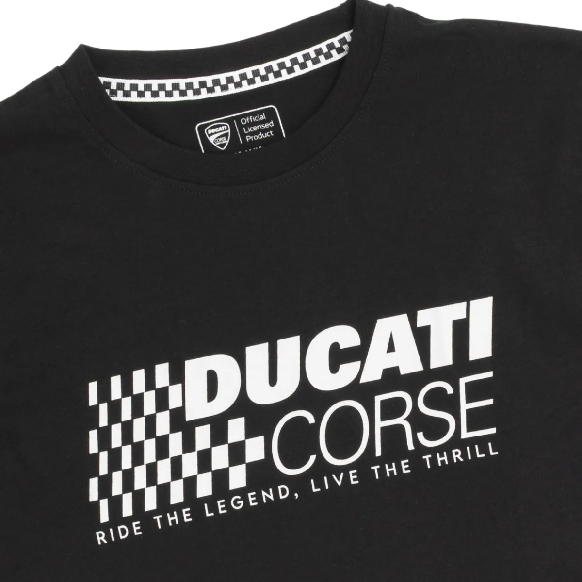 T-shirt nera da Ragazzo con stampa frontale Corse Bambino Abbigliamento Ducati|T-Shirt Bambino