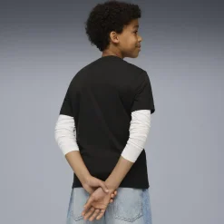 Clearance T-shirt nera da Ragazzo con logo Box Tee B Abbigliamento Puma