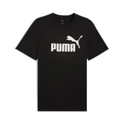 Clearance T-shirt nera da Uomo con logo frontale ESS No. 1 Uomo Abbigliamento Puma|T-Shirt Uomo