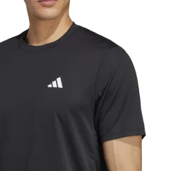 New T-shirt nera da uomo con logo bianco Essentials Training Uomo Abbigliamento Adidas|T-Shirt Uomo