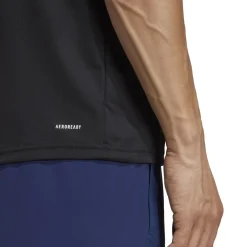 New T-shirt nera da uomo con logo bianco Essentials Training Uomo Abbigliamento Adidas|T-Shirt Uomo