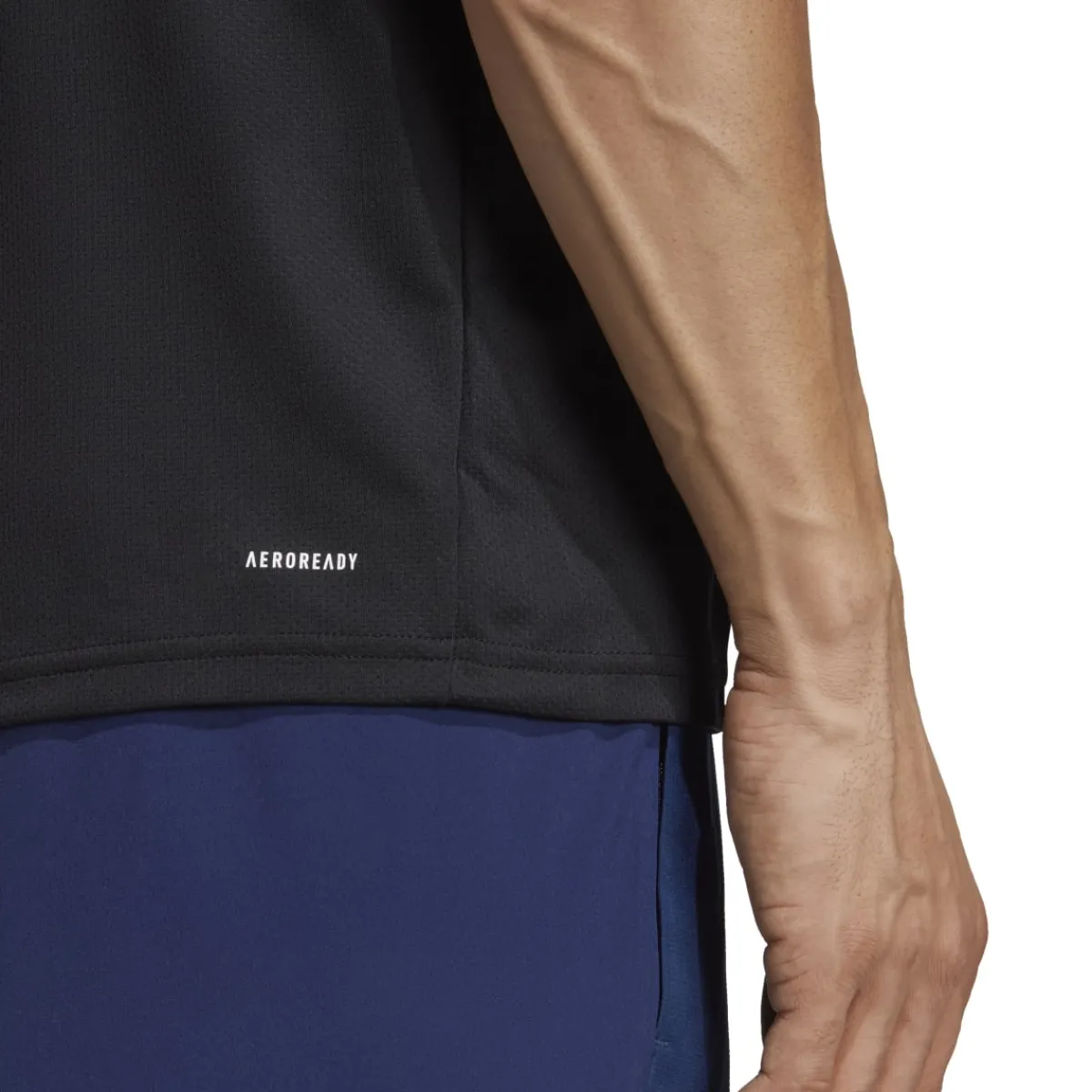 New T-shirt nera da uomo con logo bianco Essentials Training Uomo Abbigliamento Adidas|T-Shirt Uomo