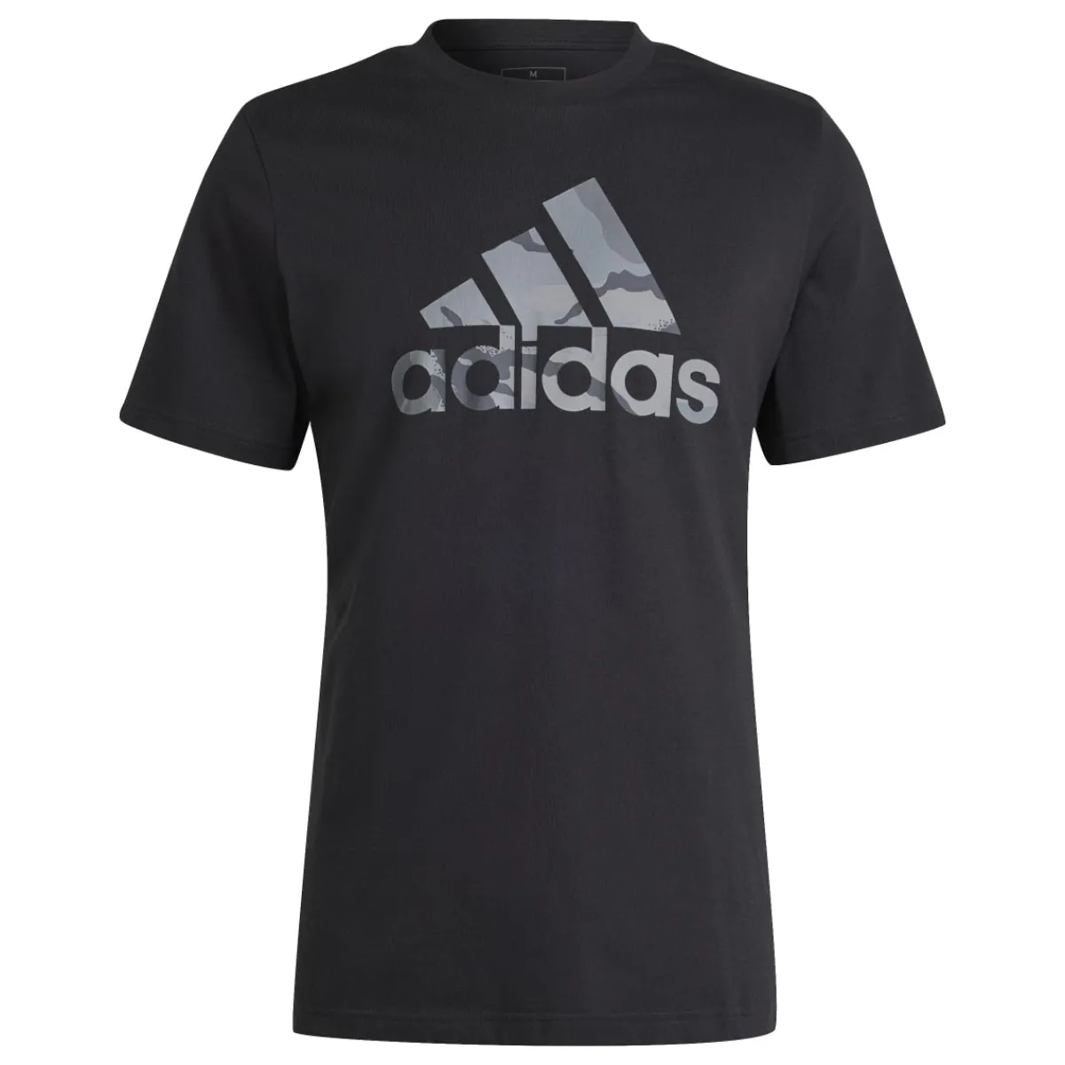 New T-shirt nera da uomo con logo camouflage Badge of Sport Uomo Abbigliamento Adidas|T-Shirt Uomo