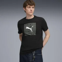 Sale T-shirt nera da Uomo con logo Box Tee Uomo Abbigliamento Puma|T-Shirt Uomo